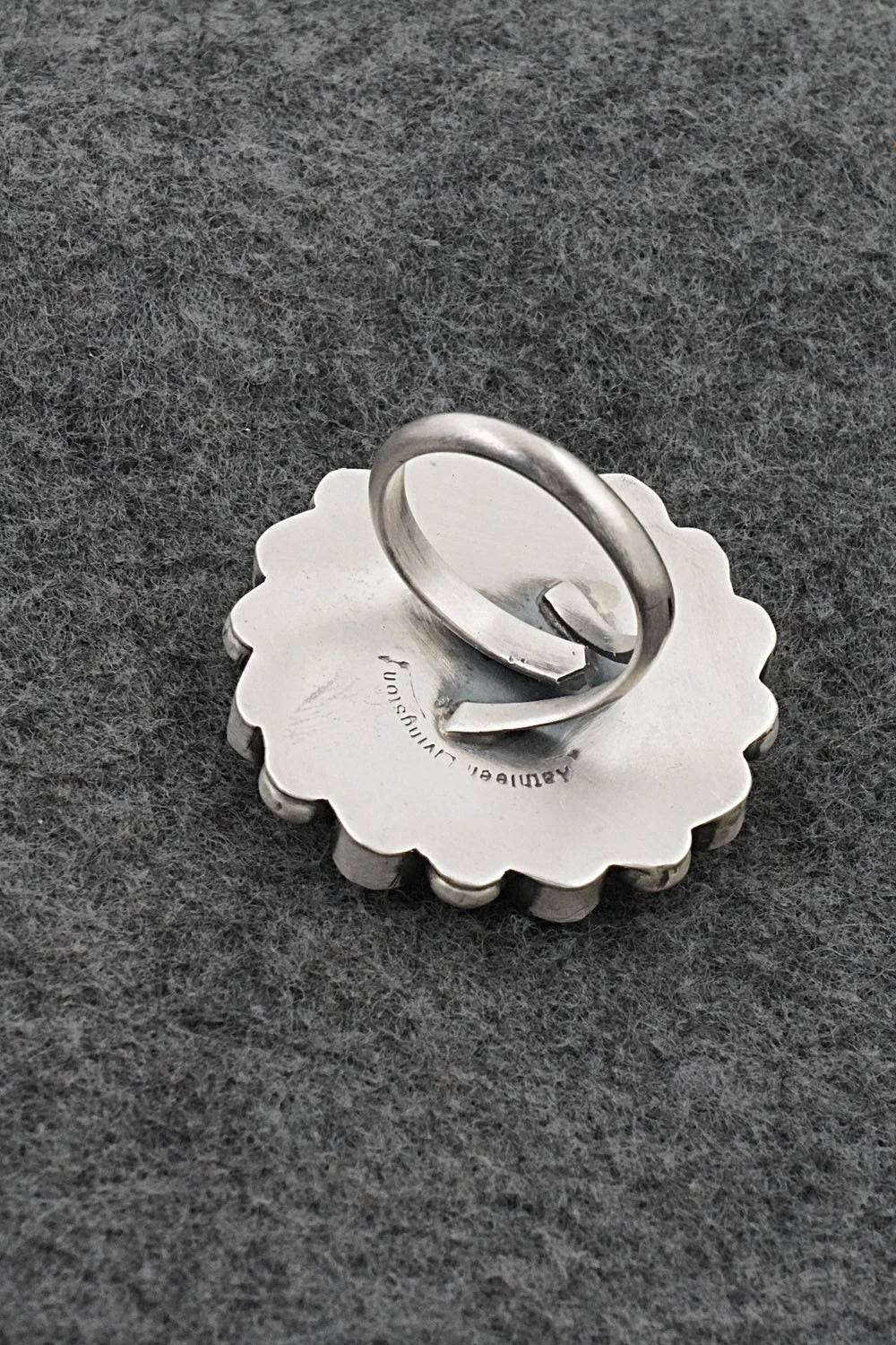 Turquoise & Sterling Silver Ring - Kathleen Livingston - Size Adjustable