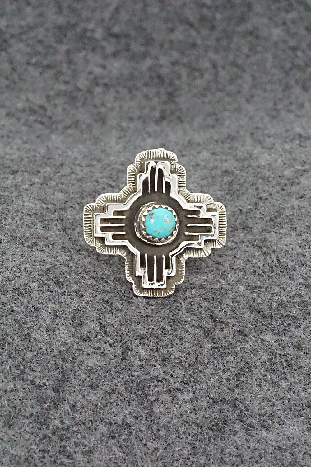 Turquoise and Sterling Silver Ring - Letricia Largo - Size 6