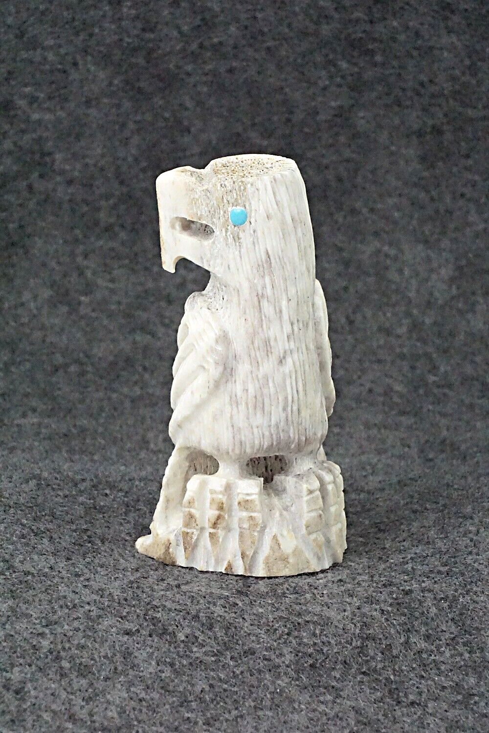 Eagle Zuni Fetish Carving - Garrick Weeka