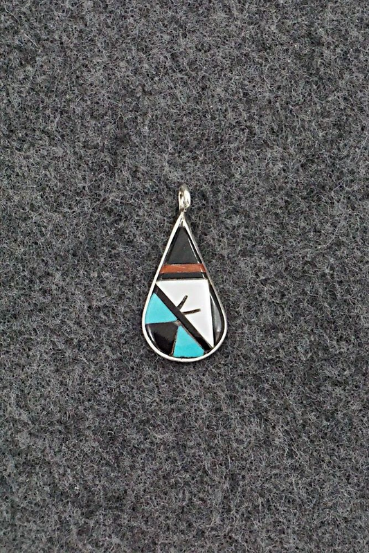 Multi Stone & Sterling Silver Pendant - Rhianna Kallestewa