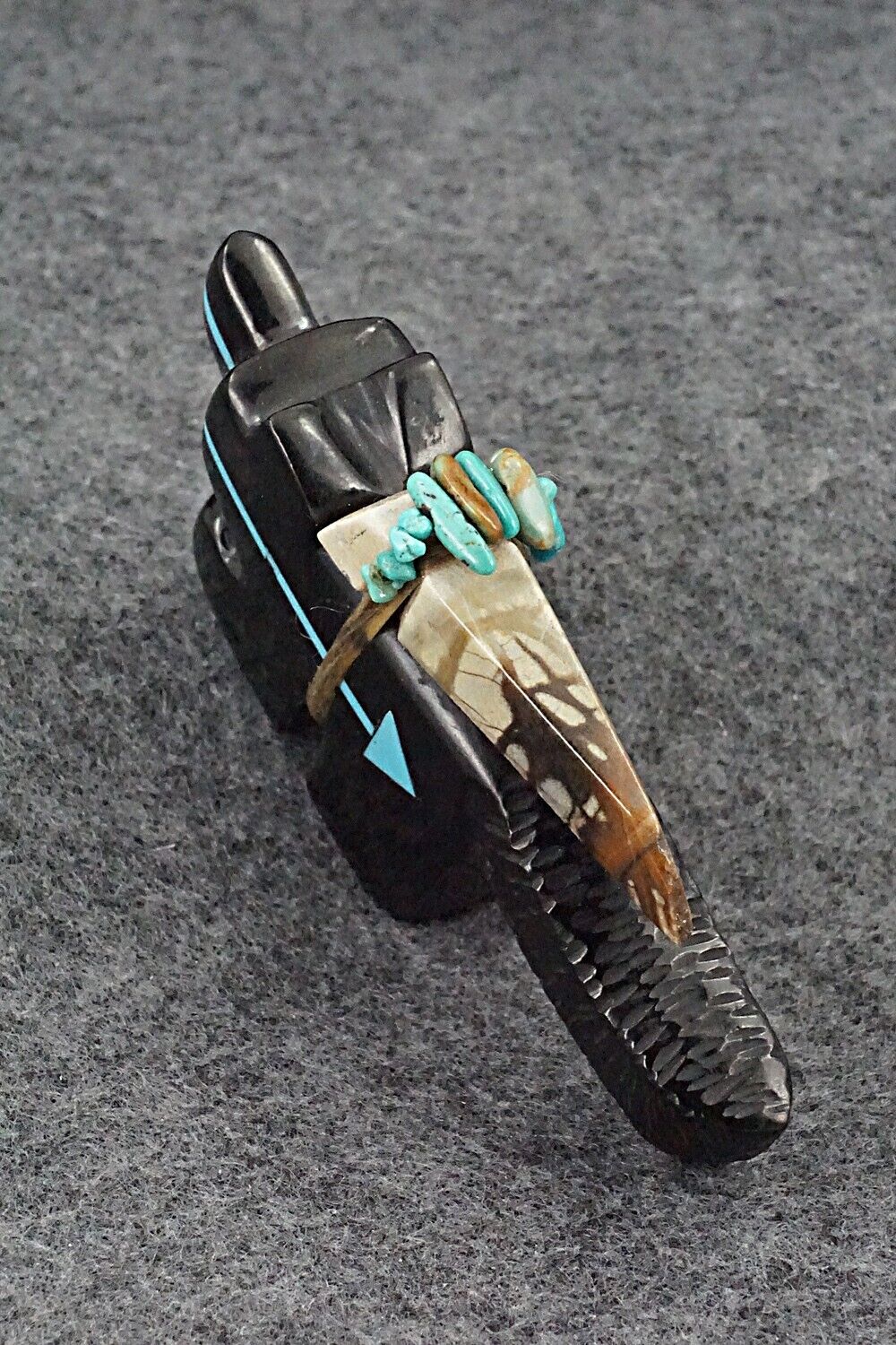 Wolf Zuni Fetish Carving - Danny Lonjose