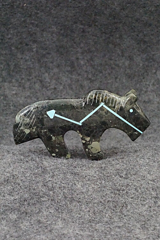 Horse Zuni Fetish Carving - Kenric Laiwakete