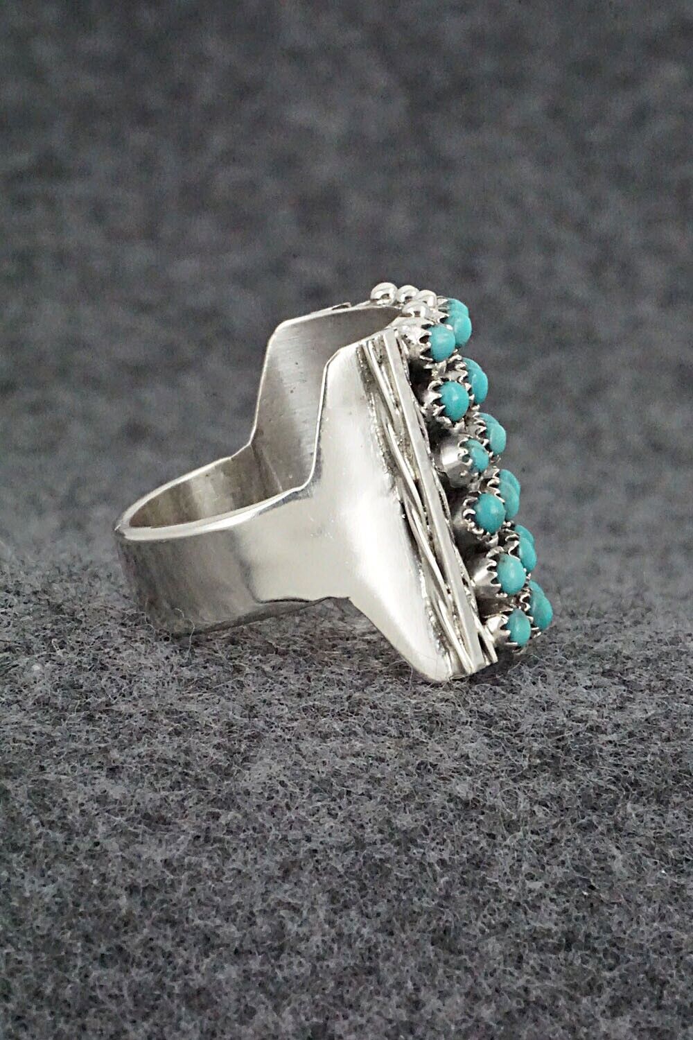 Turquoise & Sterling Silver Ring - Stephen Haloo - Size 8.5