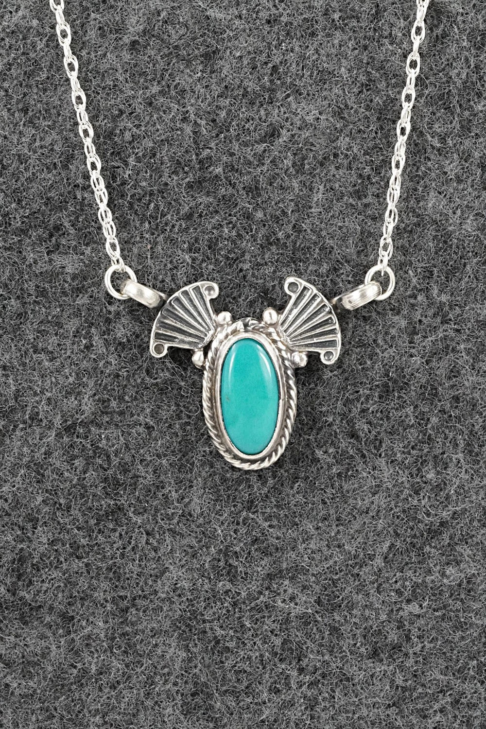 Turquoise & Sterling Silver Necklace - Verley Betone