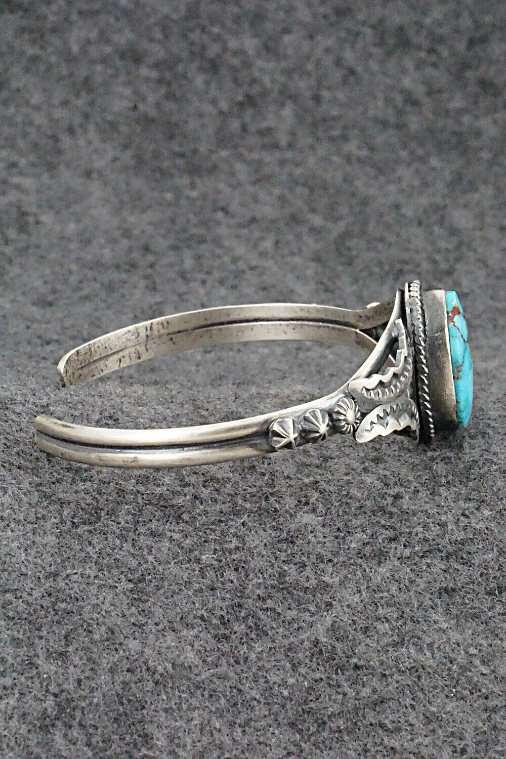Turquoise & Sterling Silver Bracelet - Gilbert Tom