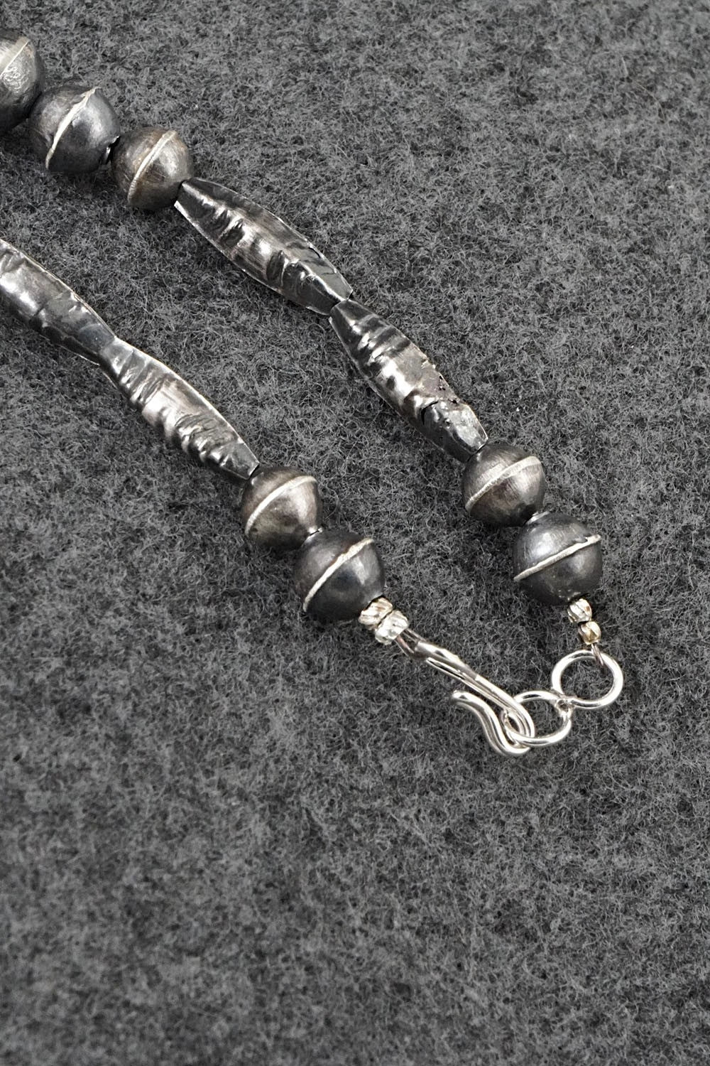 Sterling Silver Navajo Pearl Necklace 24" - Vintage
