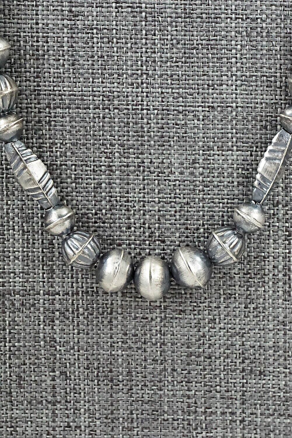 Sterling Silver Navajo Pearl Necklace 20" - Vintage