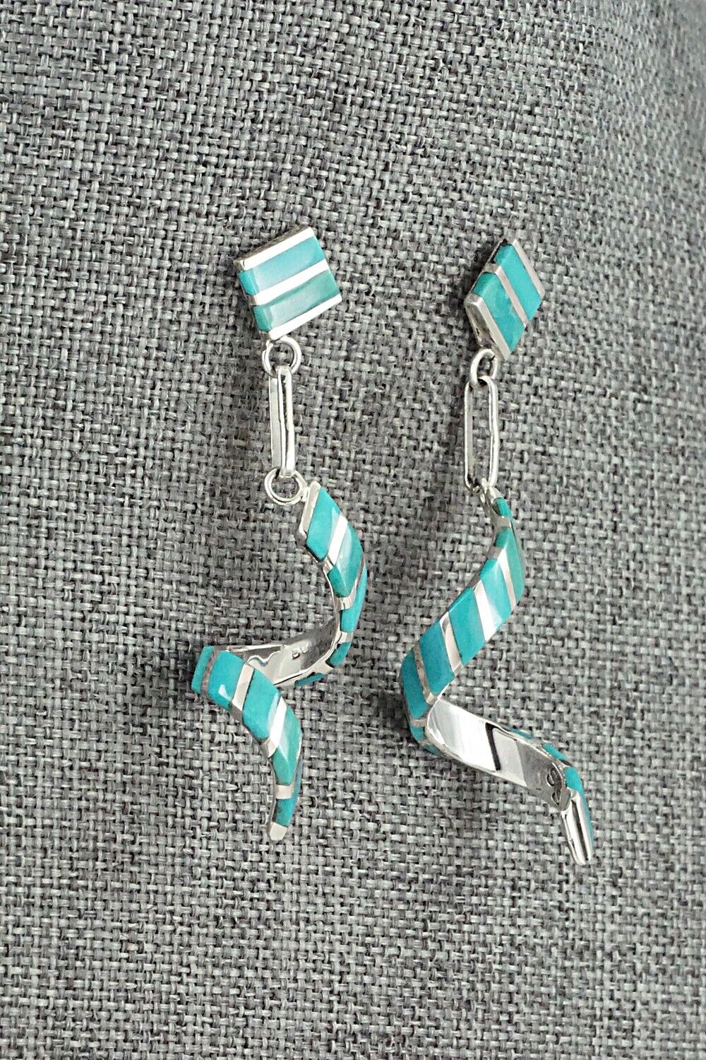Turquoise & Sterling Silver Earrings - Shawn Shetya