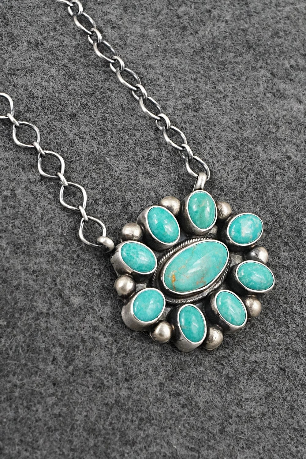 Turquoise & Sterling Silver Necklace - Kathleen Livingston