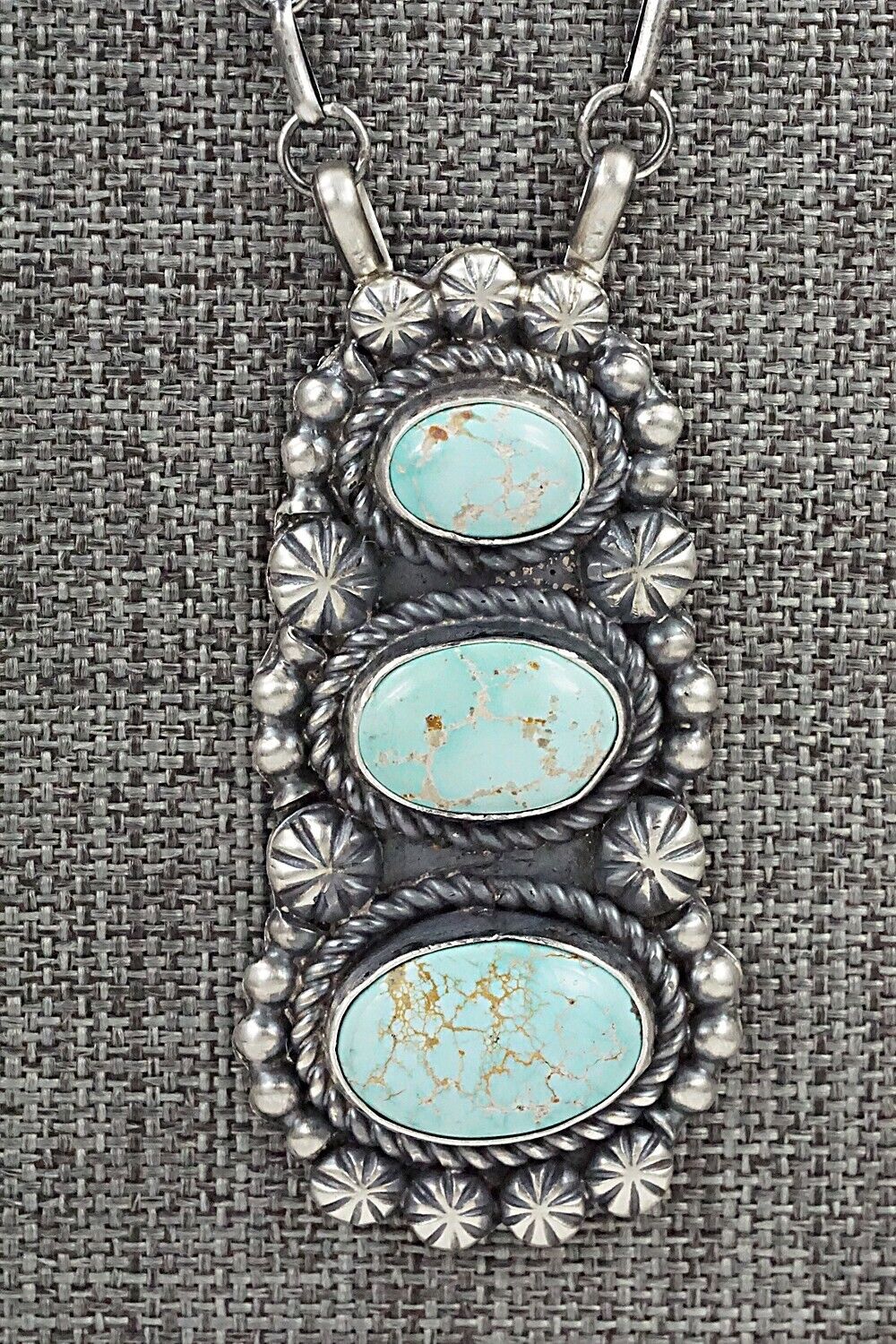 Turquoise & Sterling Silver Necklace - Jeff James