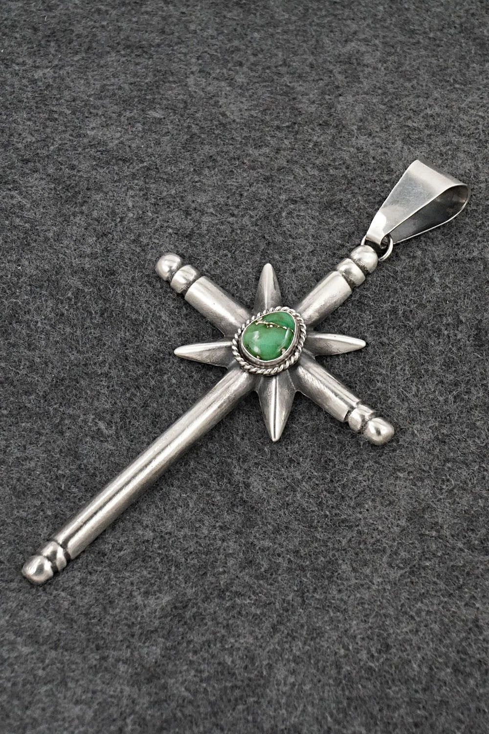 Turquoise & Sterling Silver Pendant - Eugene Gruber