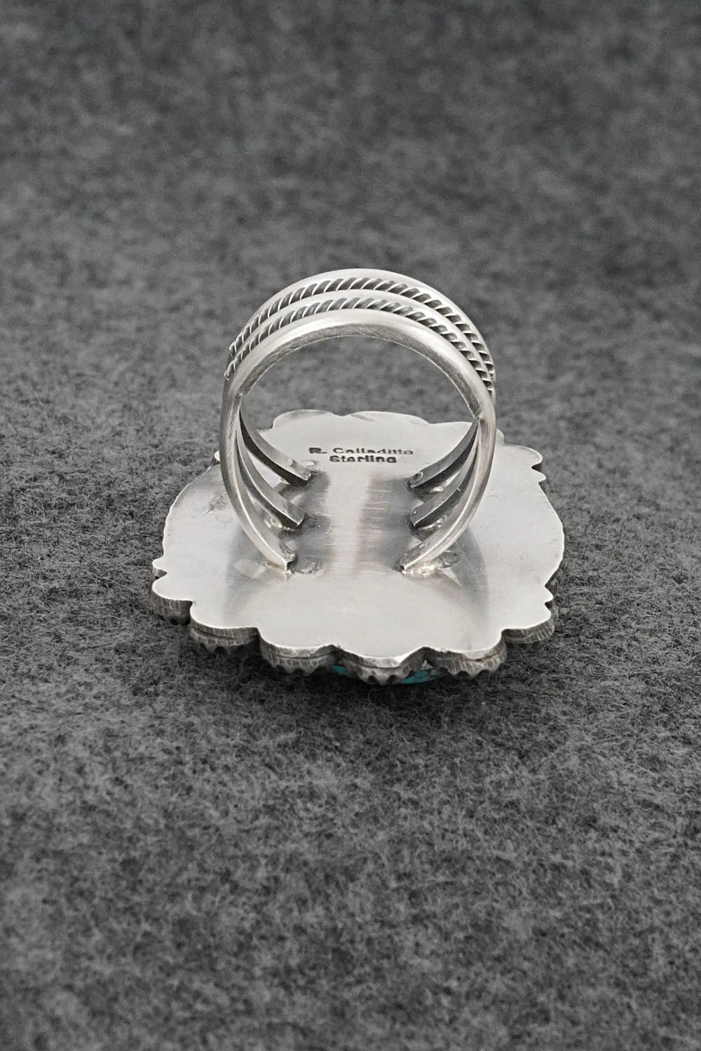 Turquoise & Sterling Silver Ring - Rosita Calladitto - Size 9