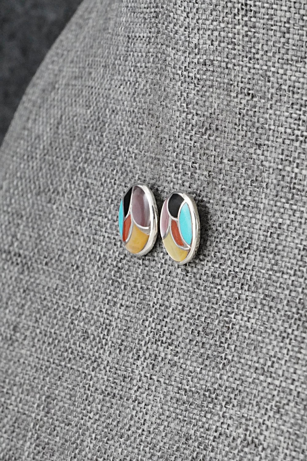 Multi-Stone & Sterling Silver Earrings - Orena Leekya