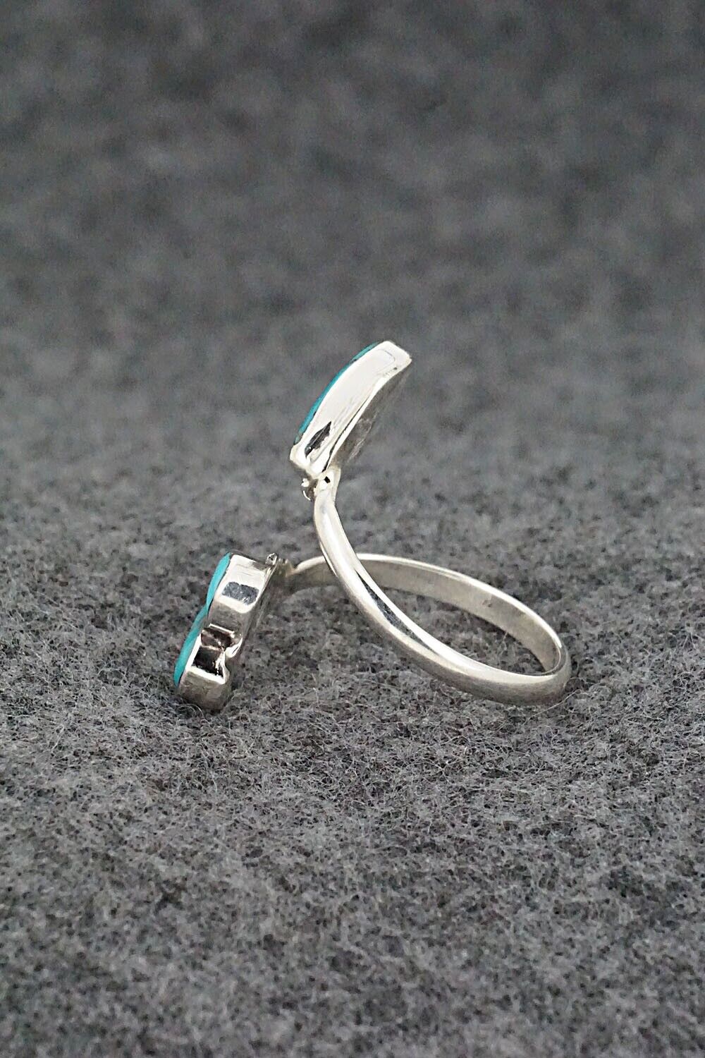Turquoise & Sterling Silver Ring - Velda Nastacio - Size 7 Adj.