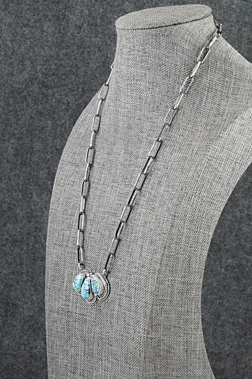 Turquoise & Sterling Silver Necklace - Darrin Livingston