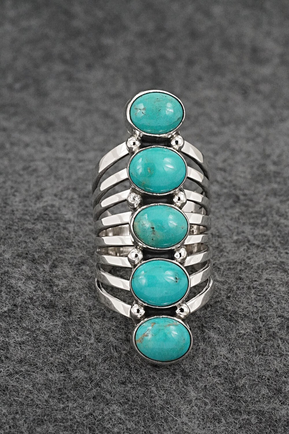 Turquoise & Sterling Silver Ring - Thomas Yazzie - Size 9