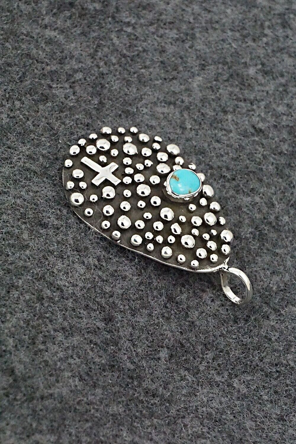Turquoise & Sterling Silver Pendant - Akee Douglas
