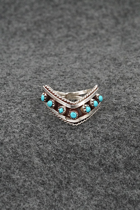 Turquoise & Sterling Silver Ring - Susie Livingston - Size 6.75
