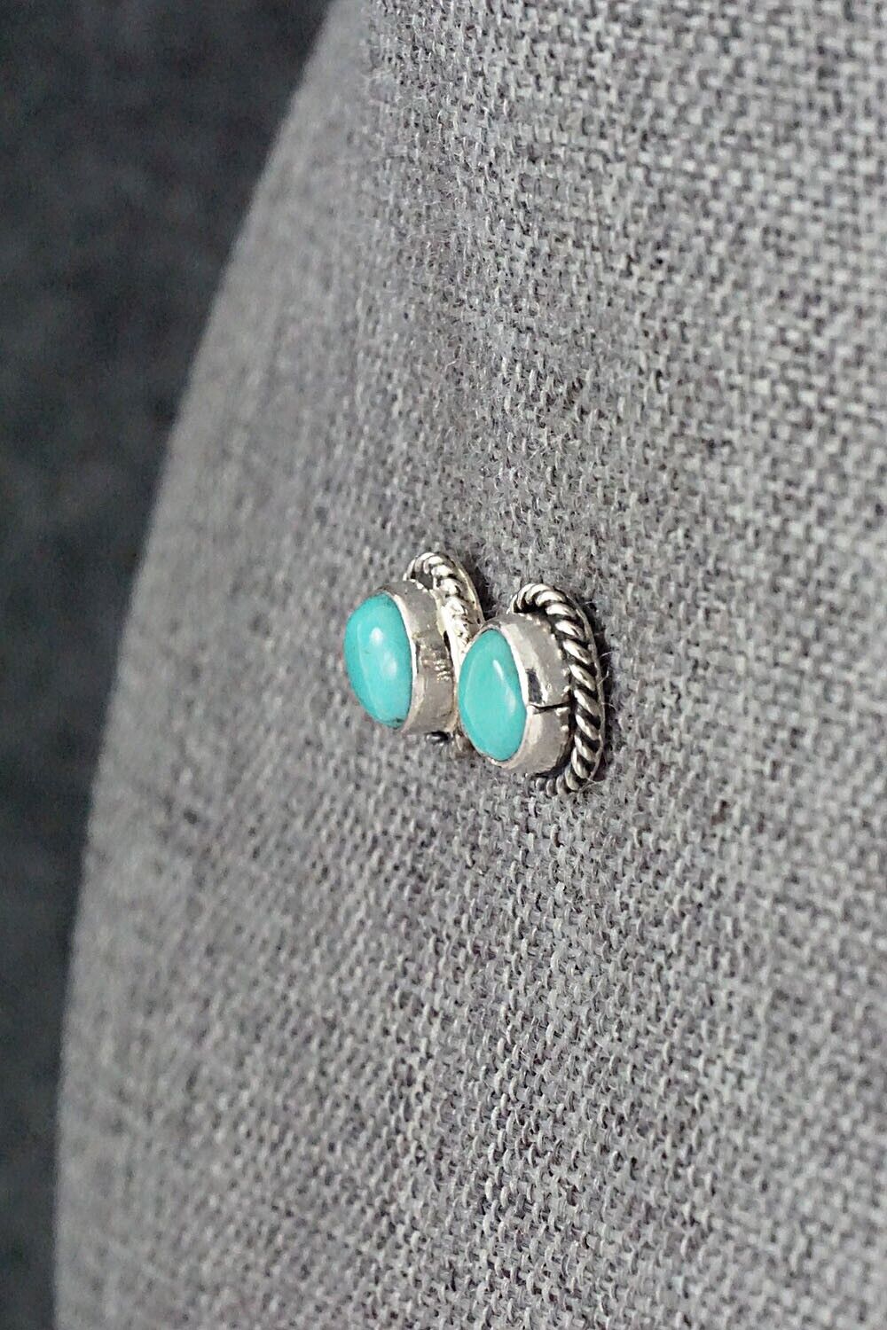 Turquoise & Sterling Silver Earrings - Marco Begaye