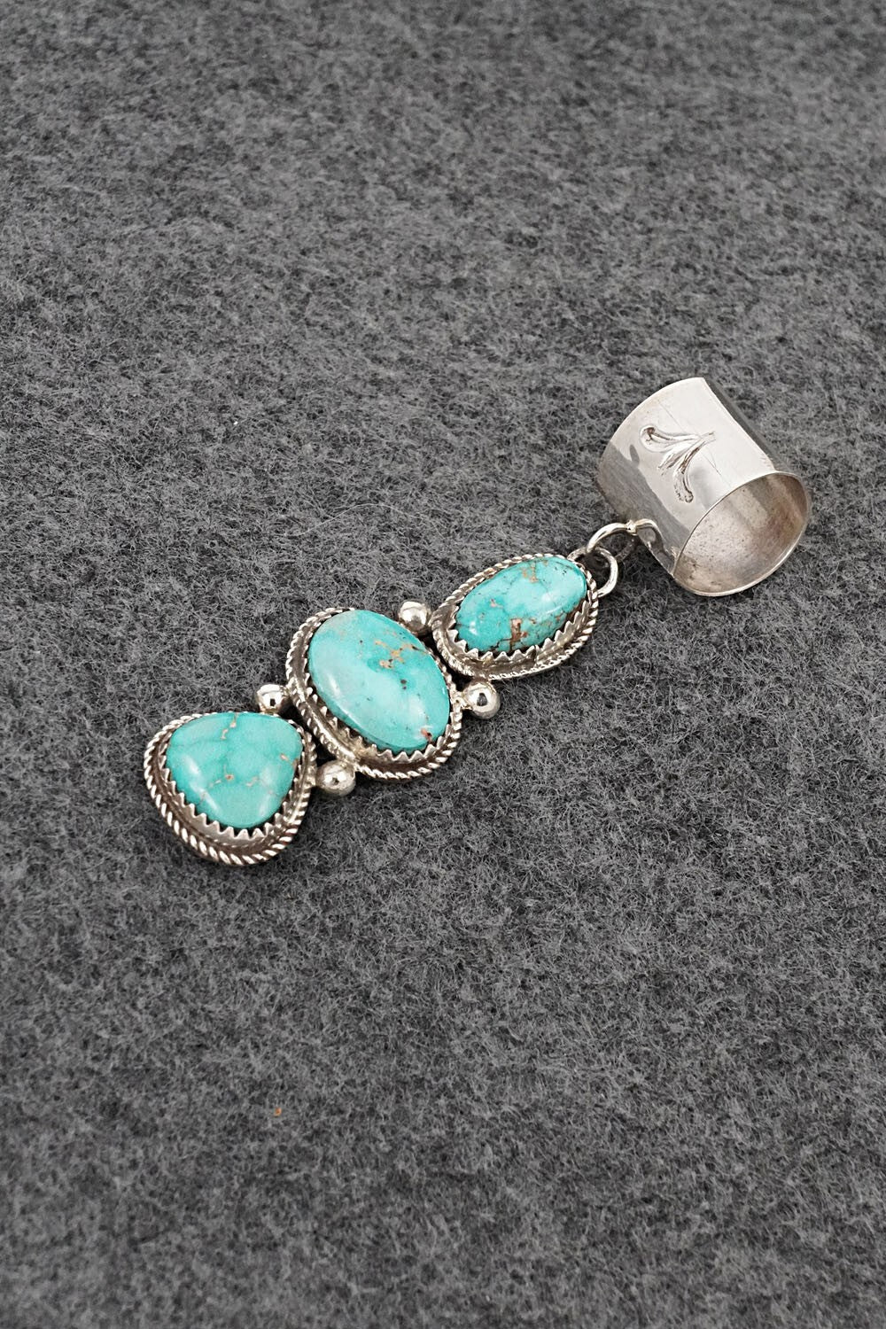 Turquoise & Sterling Silver Pendant - Ernest Hawthorne