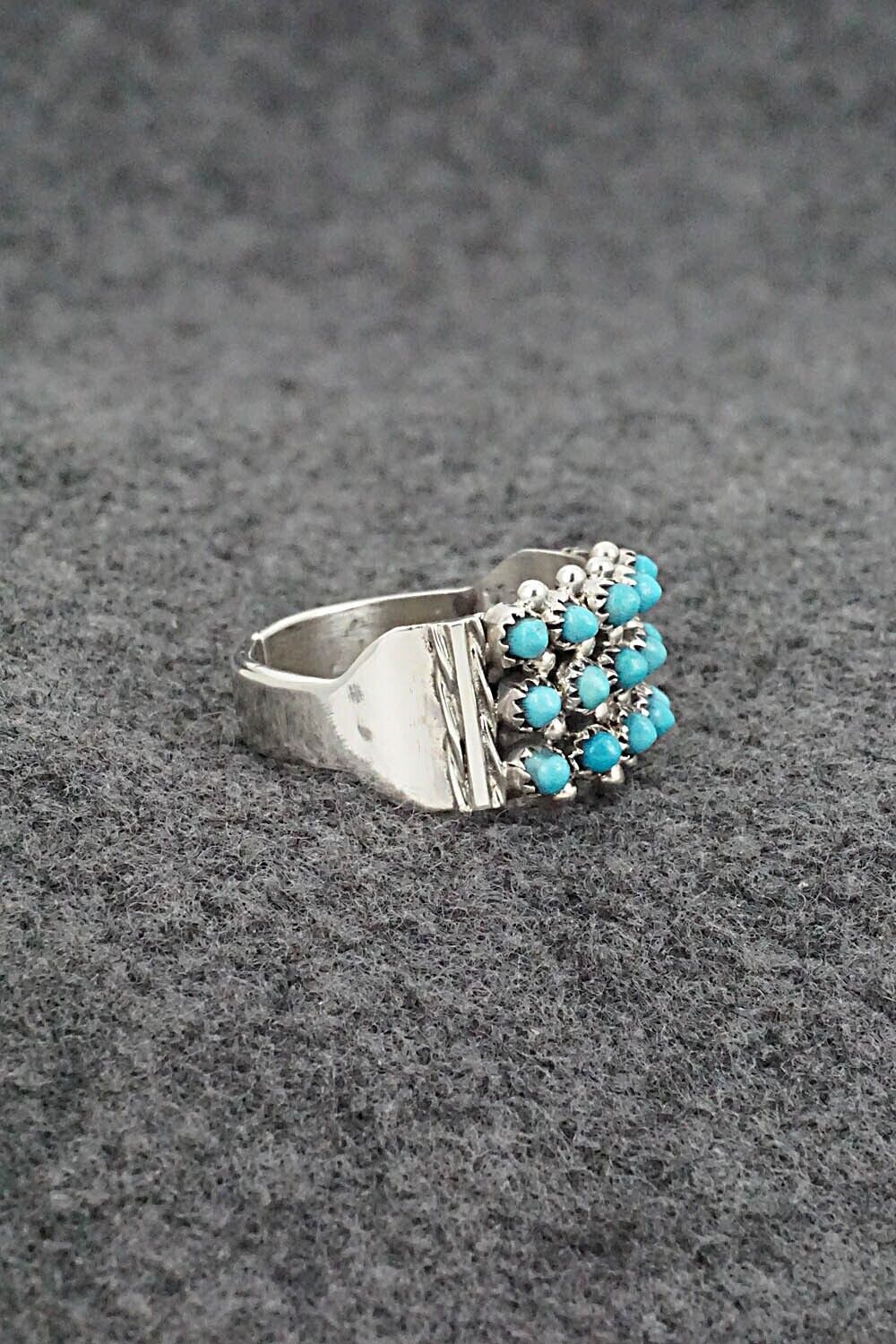Turquoise & Sterling Silver Ring - Stephen Haloo - Size 8