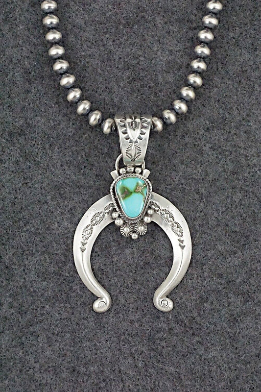 Turquoise & Sterling Silver Naja Necklace - Paige Gordon