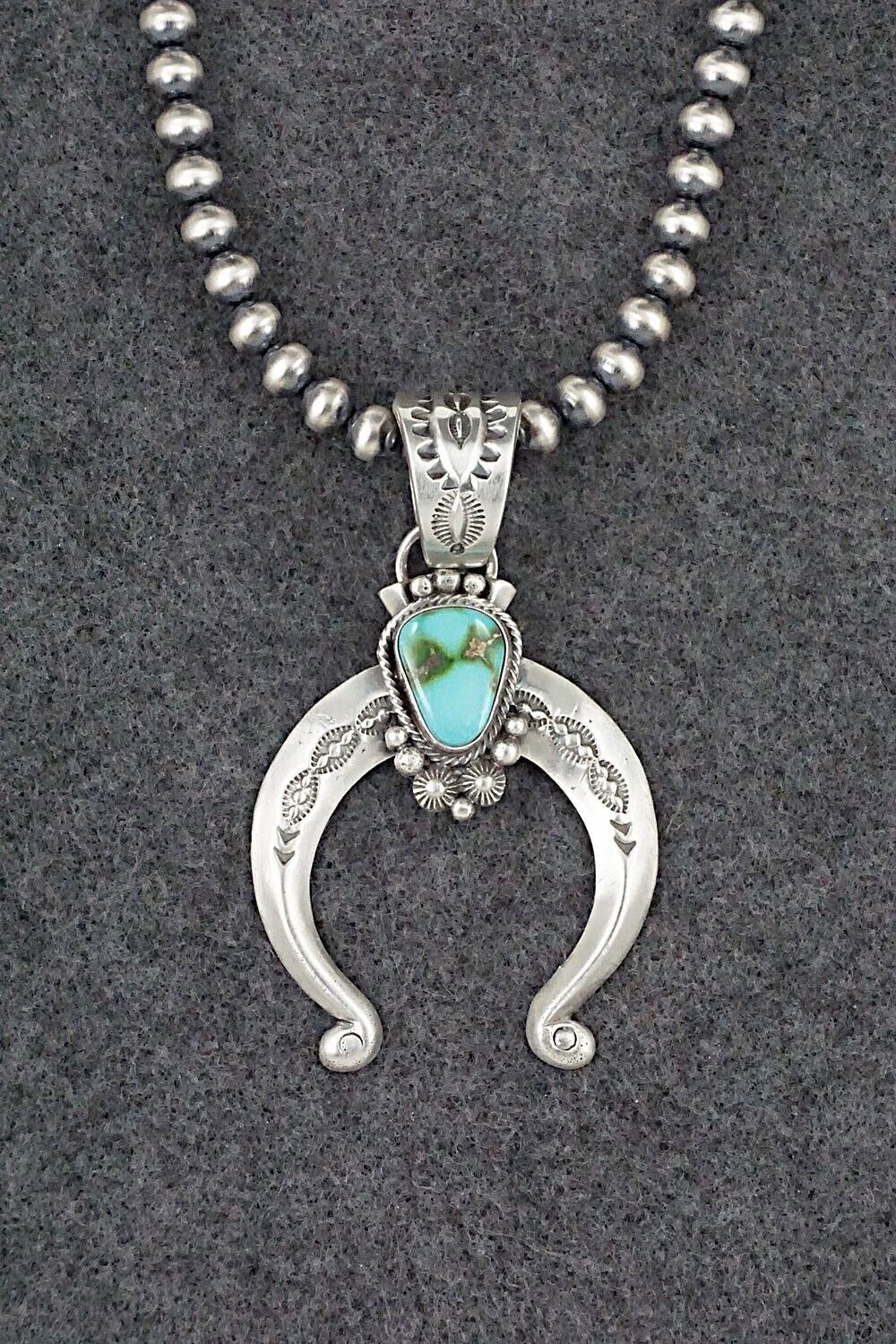 Turquoise & Sterling Silver Naja Necklace - Paige Gordon