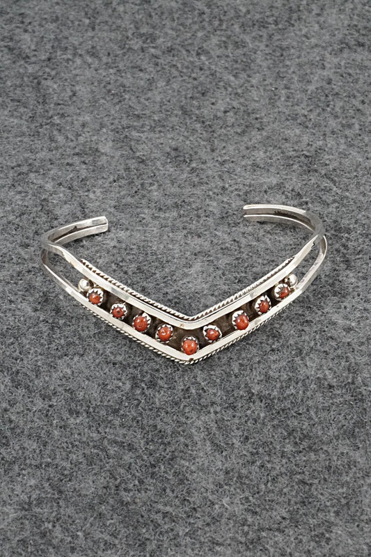 Coral & Sterling Silver Bracelet - Susie Livingston
