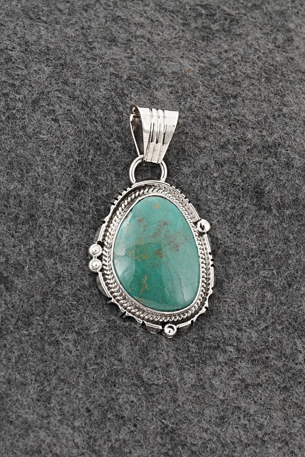 Turquoise & Sterling Silver Pendant - Marita Benally