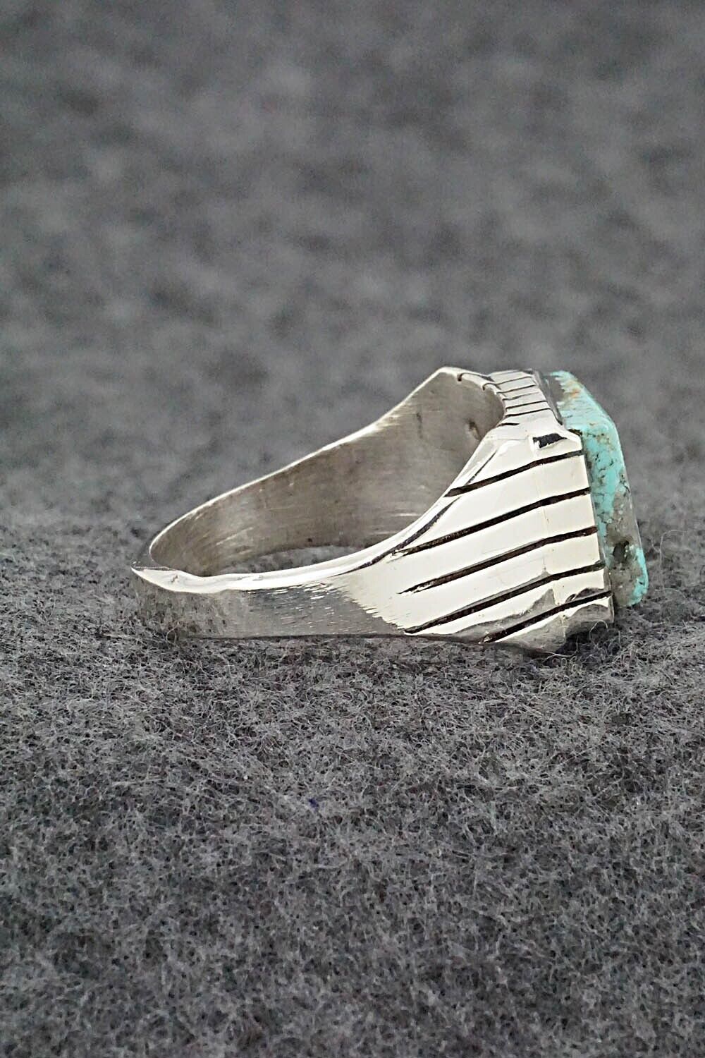 Turquoise & Sterling Silver Ring - Trevor Jack - Size 13