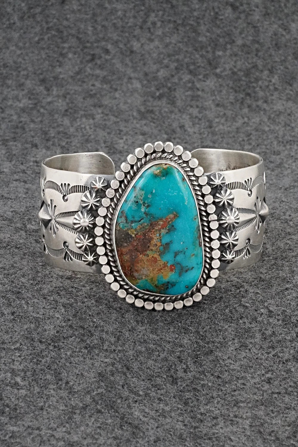 Turquoise & Sterling Silver Bracelet - Raymond Delgarito