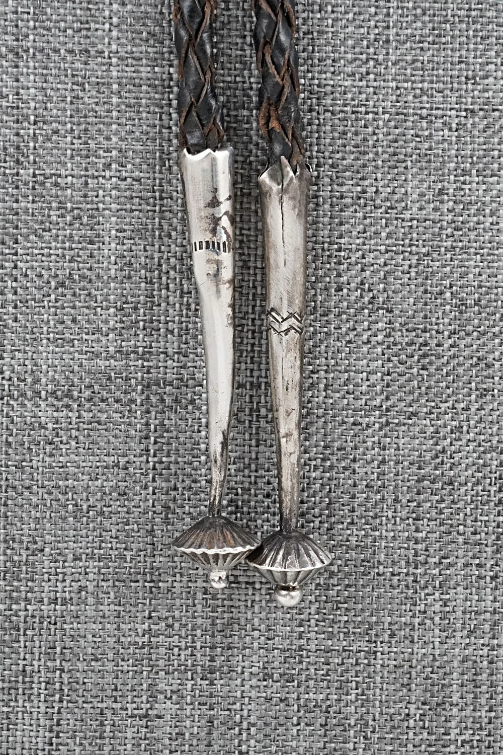 Turquoise & Sterling Silver Vintage Bolo Tie - Effie Calavaza