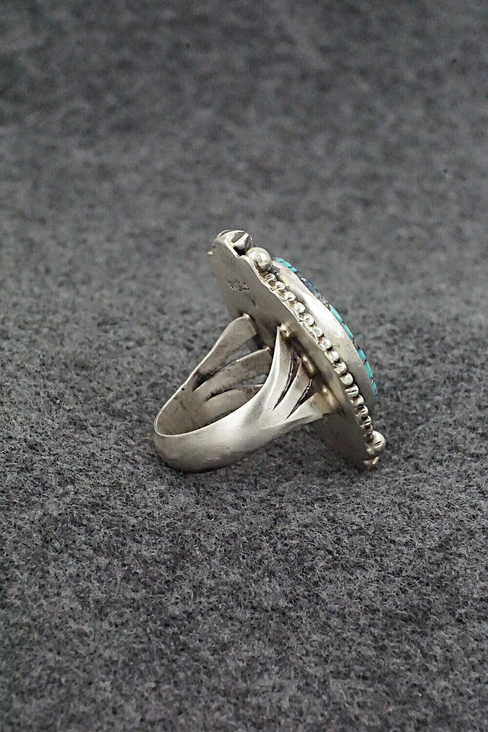 Turquoise & Sterling Silver Ring - Kathleen Livingston - Size 7.5