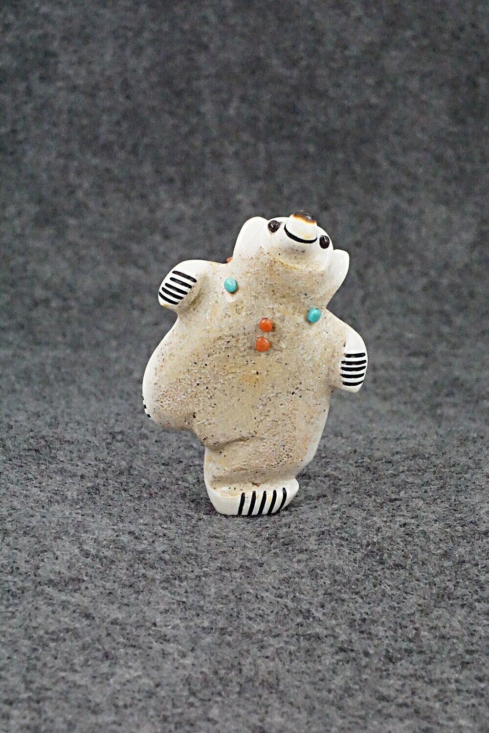 Dancing Bear Zuni Fetish Carving - Claudia Peina