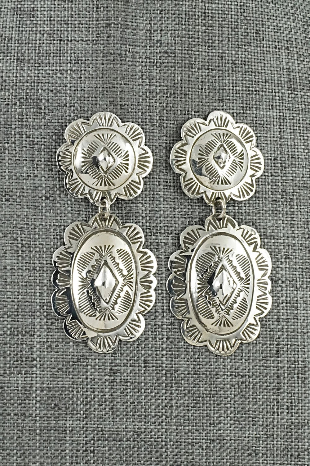 Sterling Silver Earrings - Bertha Begay
