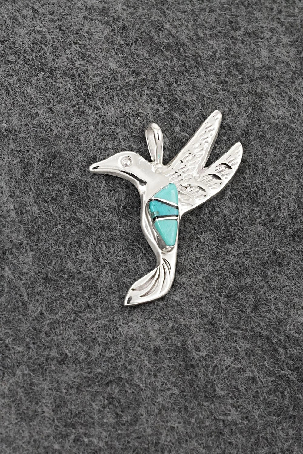 Turquoise & Sterling Silver Pendant - Dorothy Martinez
