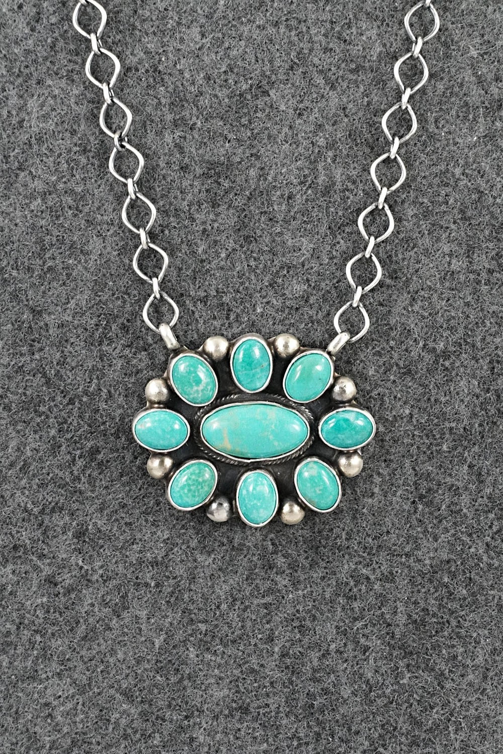 Turquoise & Sterling Silver Necklace - Kathleen Livingston