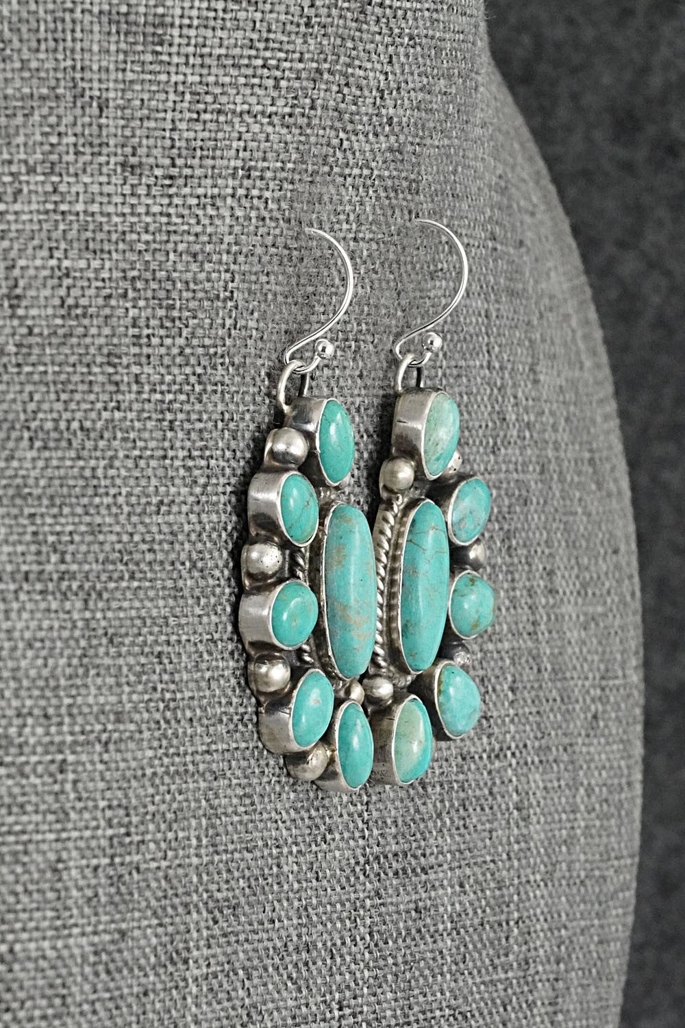 Turquoise & Sterling Silver Earrings - Kathleen Livingston