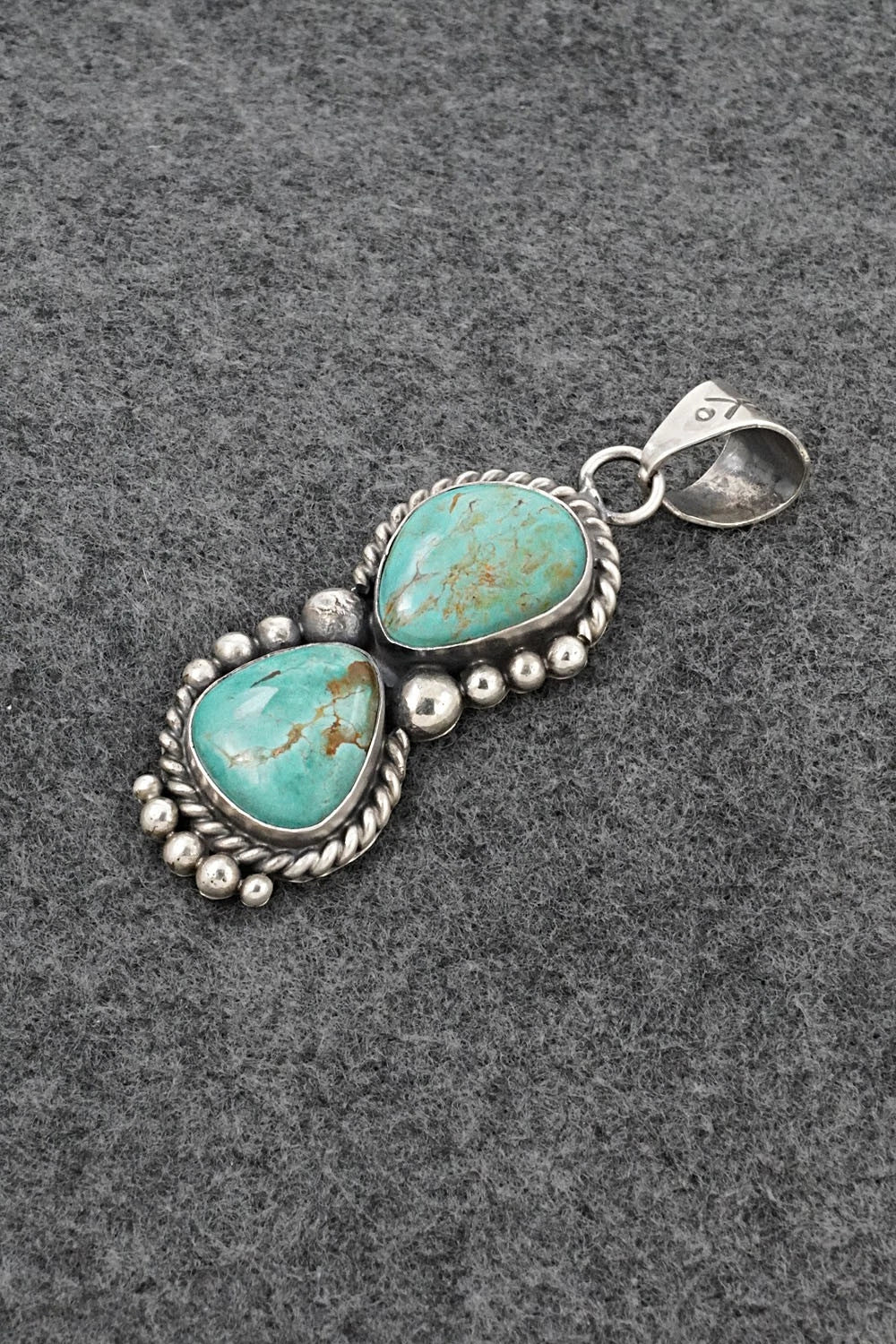 Turquoise & Sterling Silver Pendant - Antwone Brown