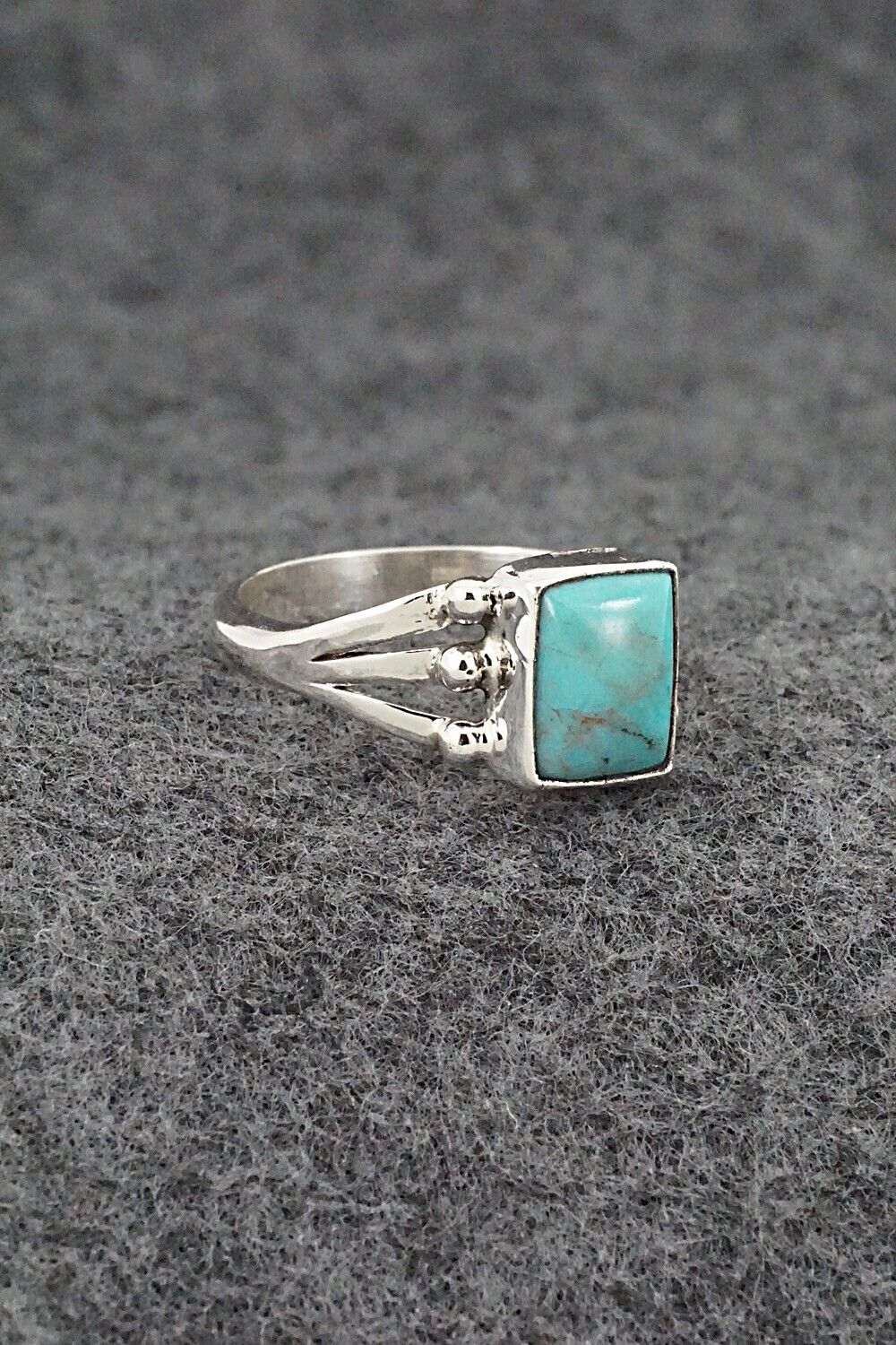 Turquoise & Sterling Silver Ring - Jerryson Henio - Size 9
