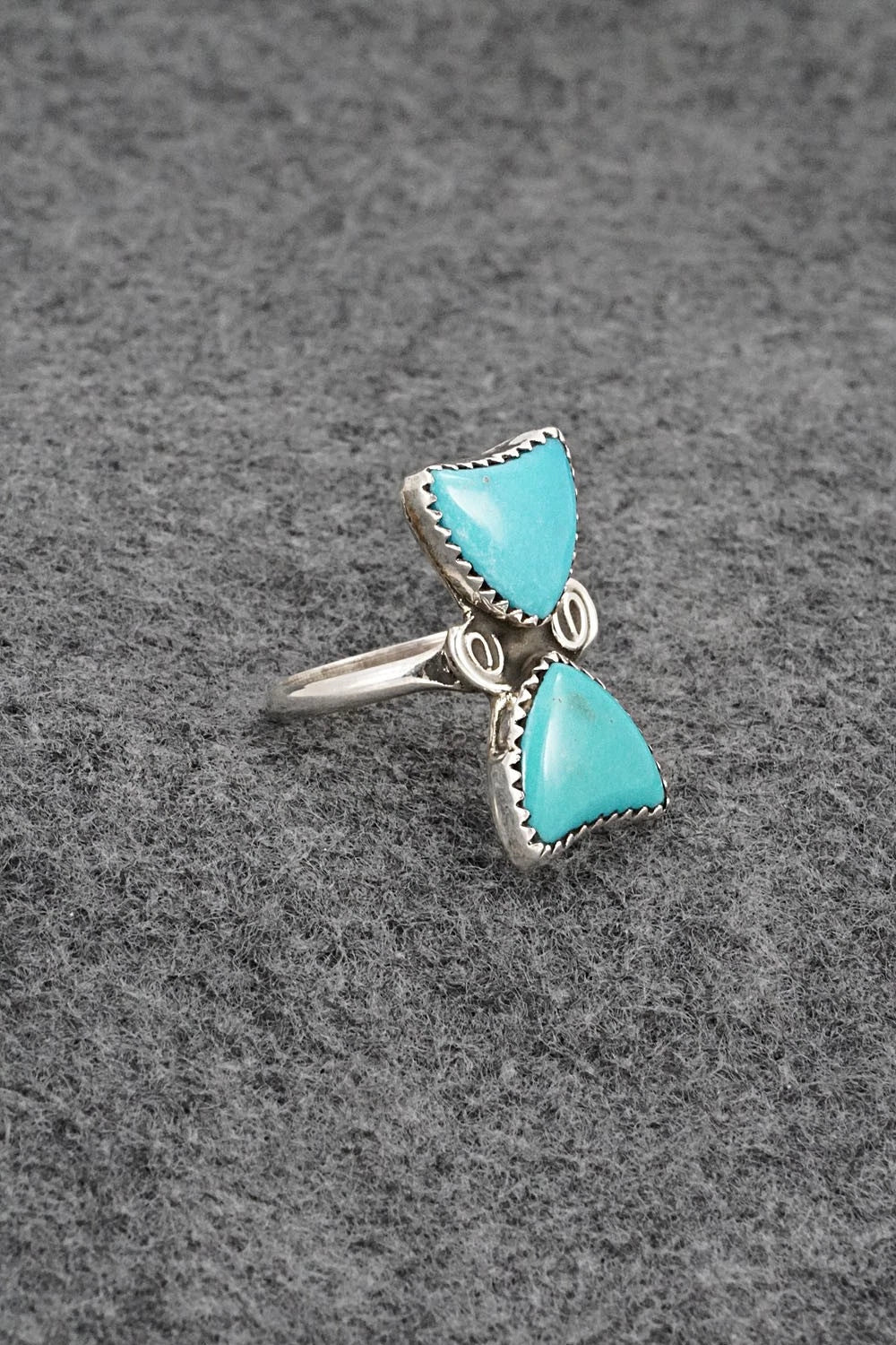 Turquoise & Sterling Silver Ring - Priscilla Reeder - Size 7.25
