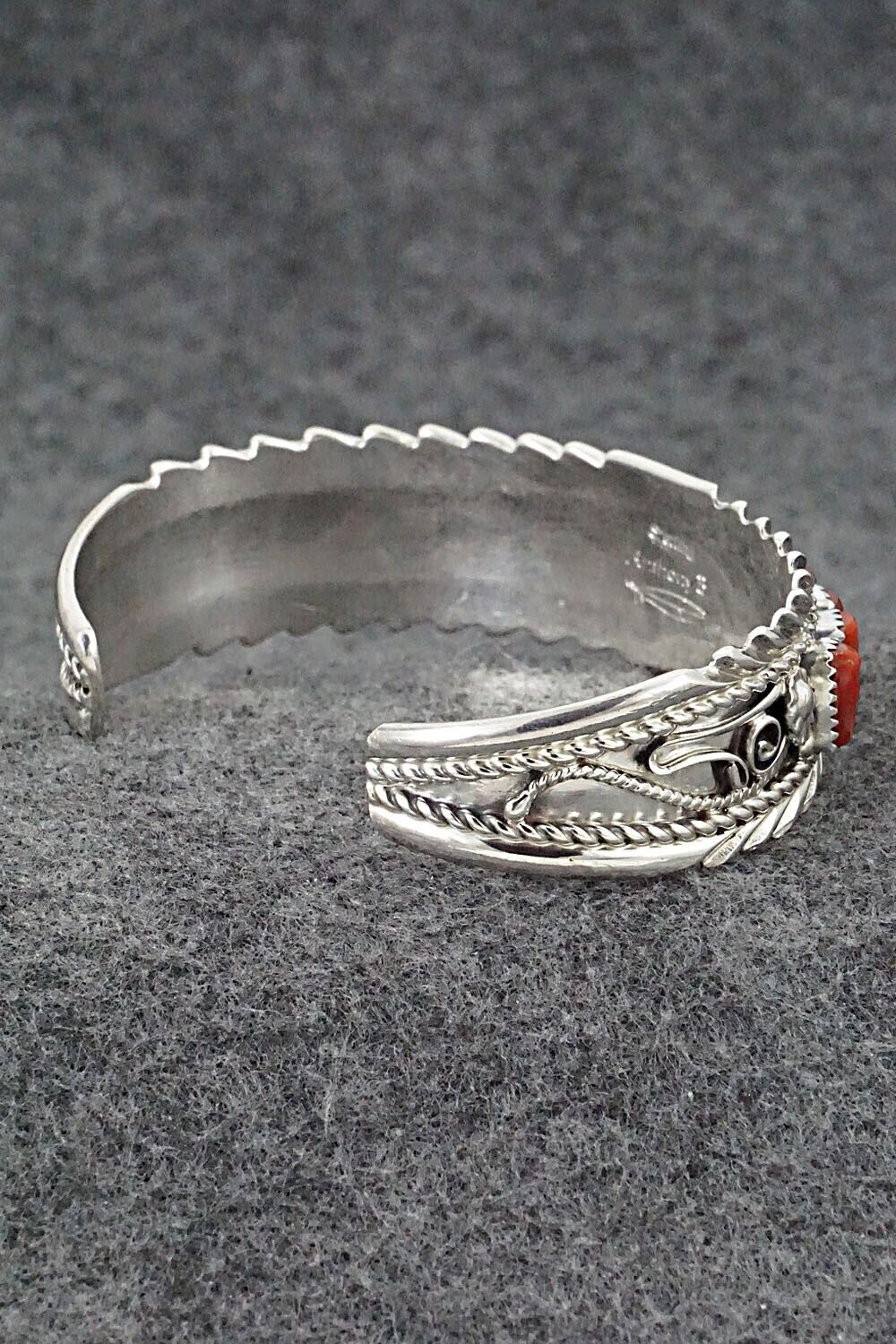 Coral & Sterling Silver Bracelet - Anthony Brown