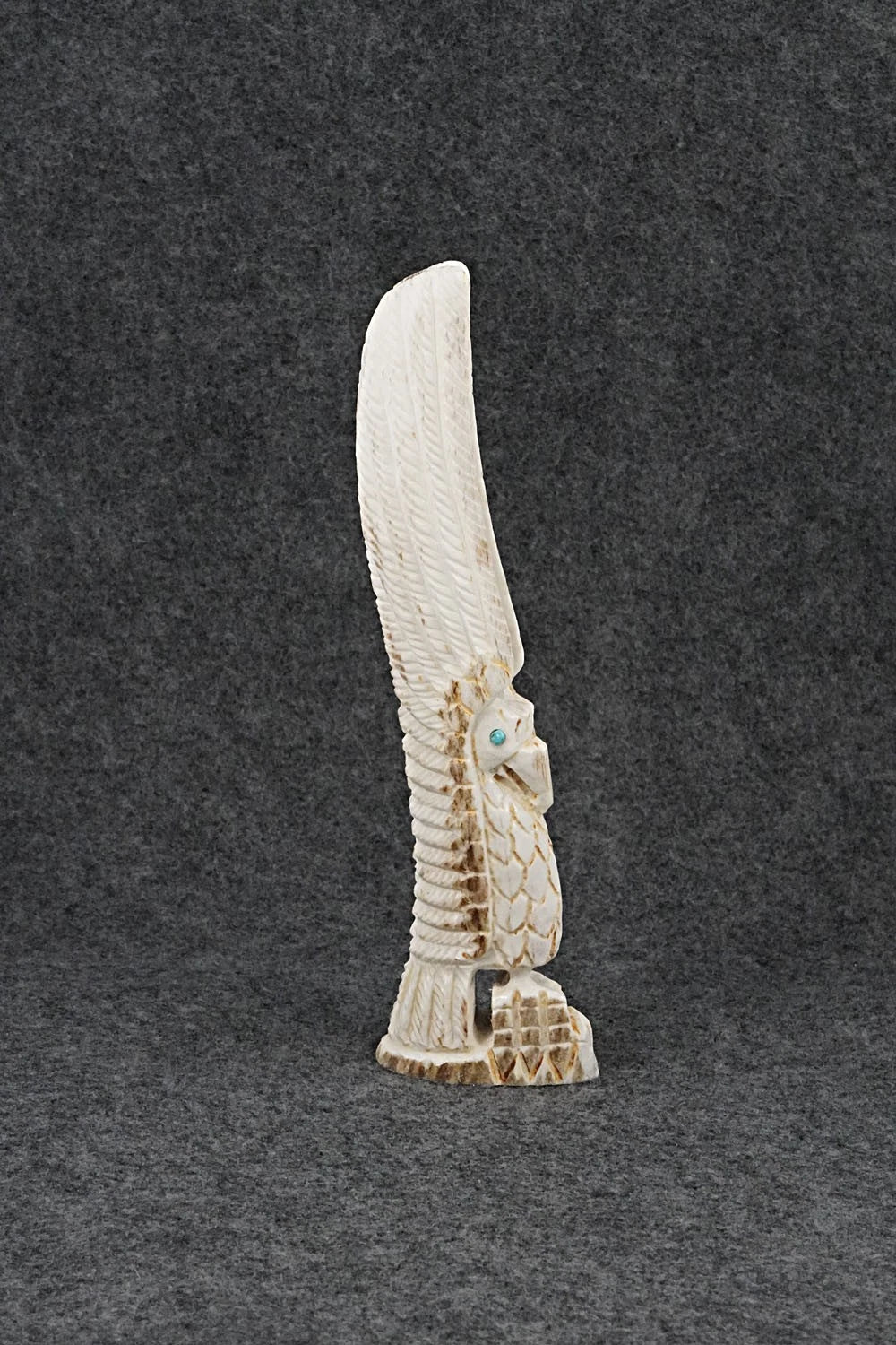Eagle Zuni Fetish Carving - Garrick Weeka