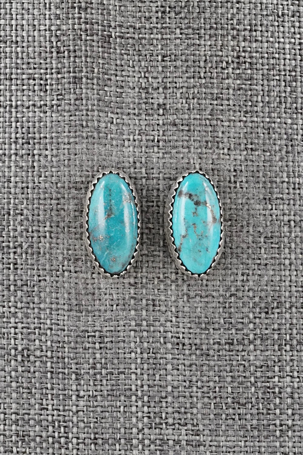 Turquoise & Sterling Silver Necklace and Earrings Set - Murray Hannaweeka