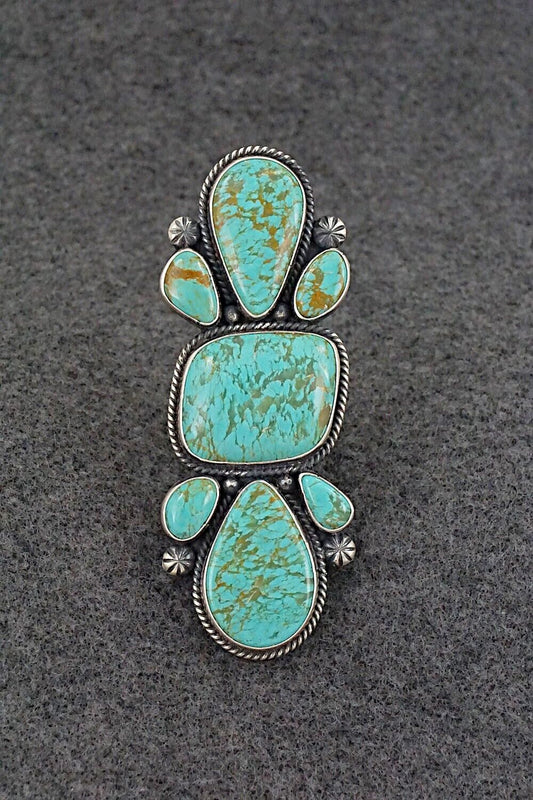 Turquoise & Sterling Silver Ring - Annie Hoskie - 7.5