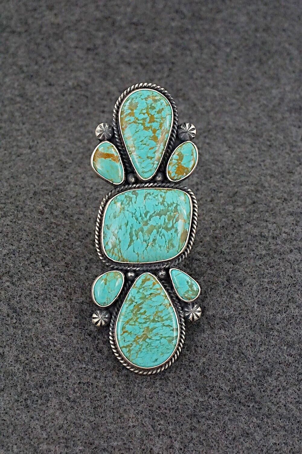 Turquoise & Sterling Silver Ring - Annie Hoskie - 7.5