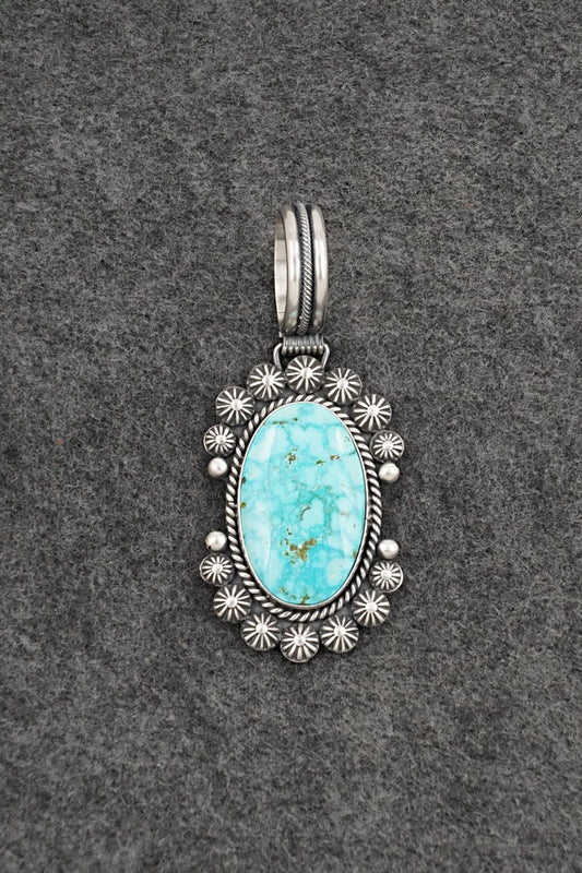 Turquoise & Sterling Silver Pendant - Michael Calladitto