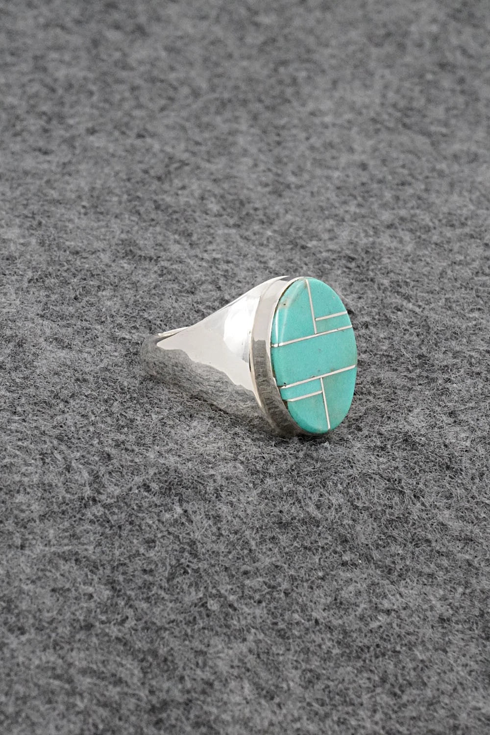Turquoise & Sterling Silver Ring - Wilbert Gray - Size 9.5