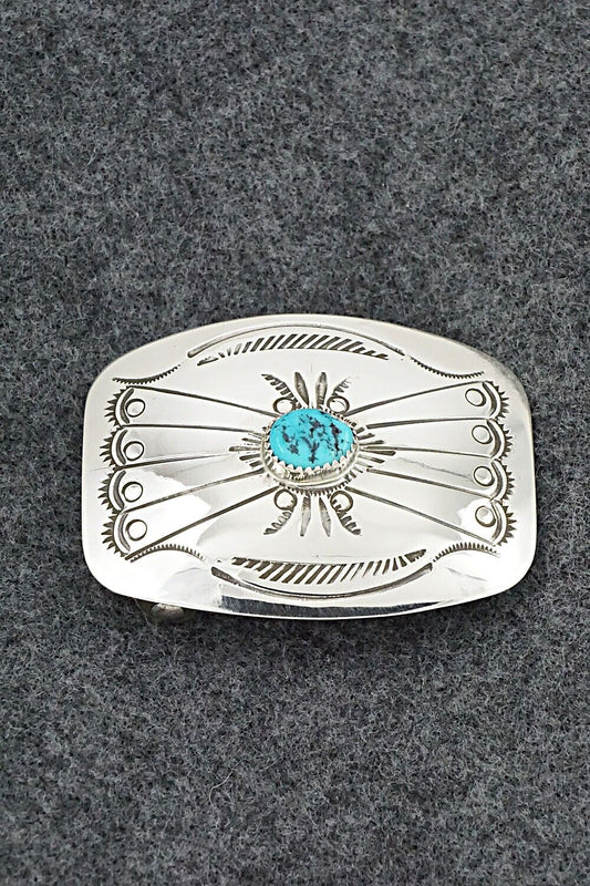 Turquoise & Sterling Silver Belt Buckle - Jolene Begay