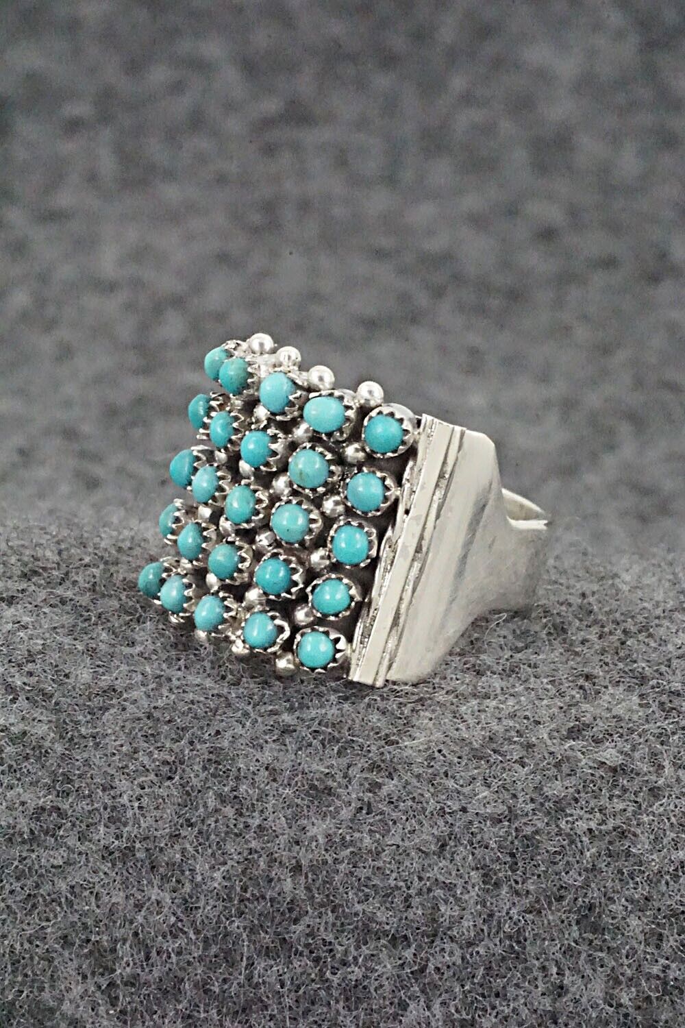 Turquoise & Sterling Silver Ring - Stephen Haloo - Size 8.5